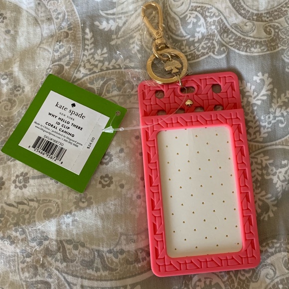 kate spade keychain id holder